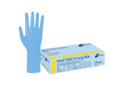 Nitril 3000 X-Long Blue, Handschuhe, Nitril, puderfrei, unsteril: Gr. L