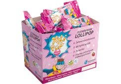 H&W miradent XyliPOP Lollipop: 50 x 6 g Box, Erdbeer