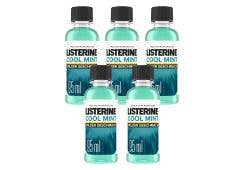 LISTERINE Cool Mint milder Geschmack Mundspülung, 5er Pack (5 x 95 ml)