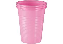 wellsacup Kunststoff Einweg-Mundspülbecher, 100 Stück: rosa